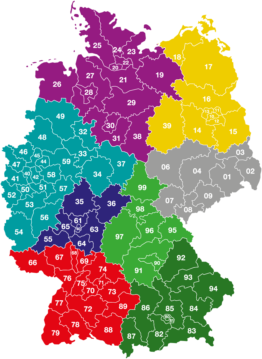 PQ Plus Vertriebsgebiete