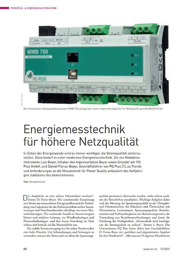 Energiemesstechnik für höhere Netzqualität